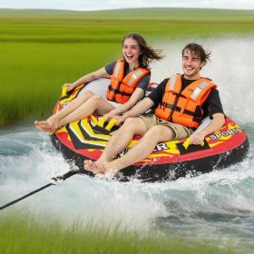 Towable Tube with Quick Connector and Drainage for Boating