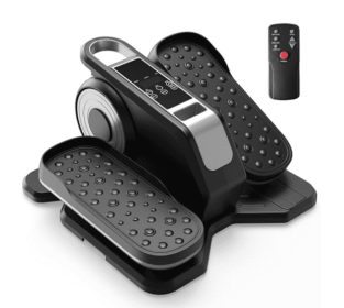 Compact Under-Desk Elliptical --Quiet Mini Pedal Exerciser With Adjustable Speed And LED Display (Color: Silver)