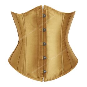 SEXY Gothic Underbust Corset and Waist cincher Bustiers Top Workout Shape Body Belt Plus size Lingerie S-6XL (Color: Yellow, size: 6XL)