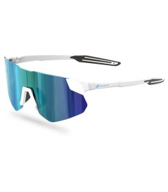 Sport Sunglasses for Mens Womens, Wrap around Sunglasses, Non-Slip Nose Pads for Climbing and Running, UV400 Protection (Lens Color: Sky Blue)