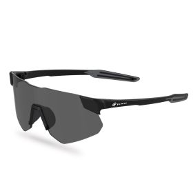 Sport Sunglasses for Mens Womens, Wrap around Sunglasses, Non-Slip Nose Pads for Climbing and Running, UV400 Protection (Lens Color: Smoke Gray)