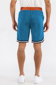 Solid Athletic Basketball Sports Shorts (Color: Teal, size: 3XL)