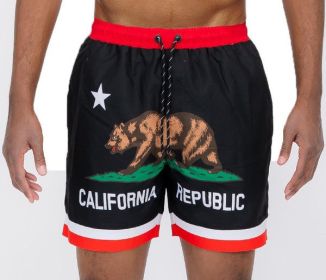 California Swim Shorts (Color: Black, size: 3XL)