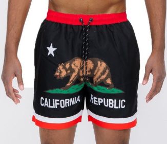 California Swim Shorts (Color: Black, size: 2XL)